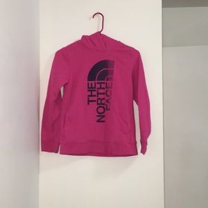 Pink north face sweatshirt